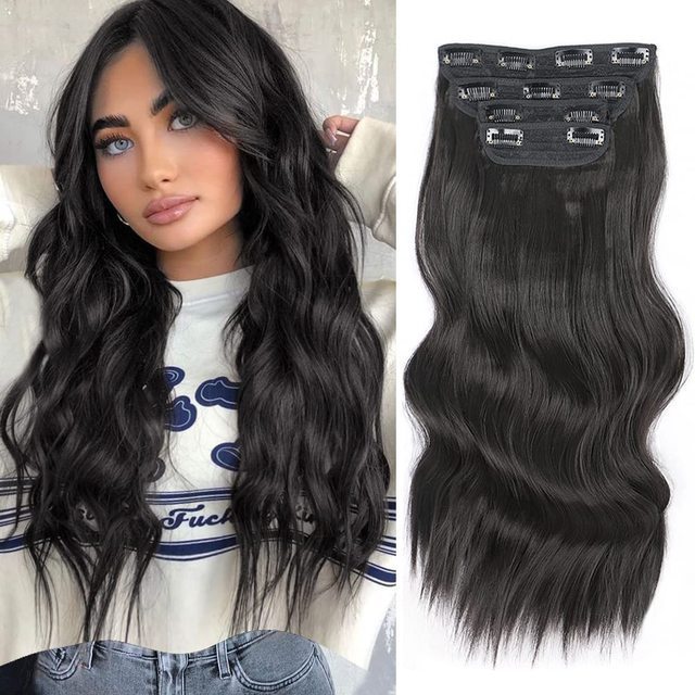 Lot de 4  extensions de cheveux