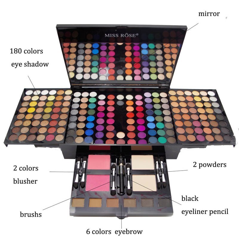 Coffret  de  maquillage  ultime 180  couleurs