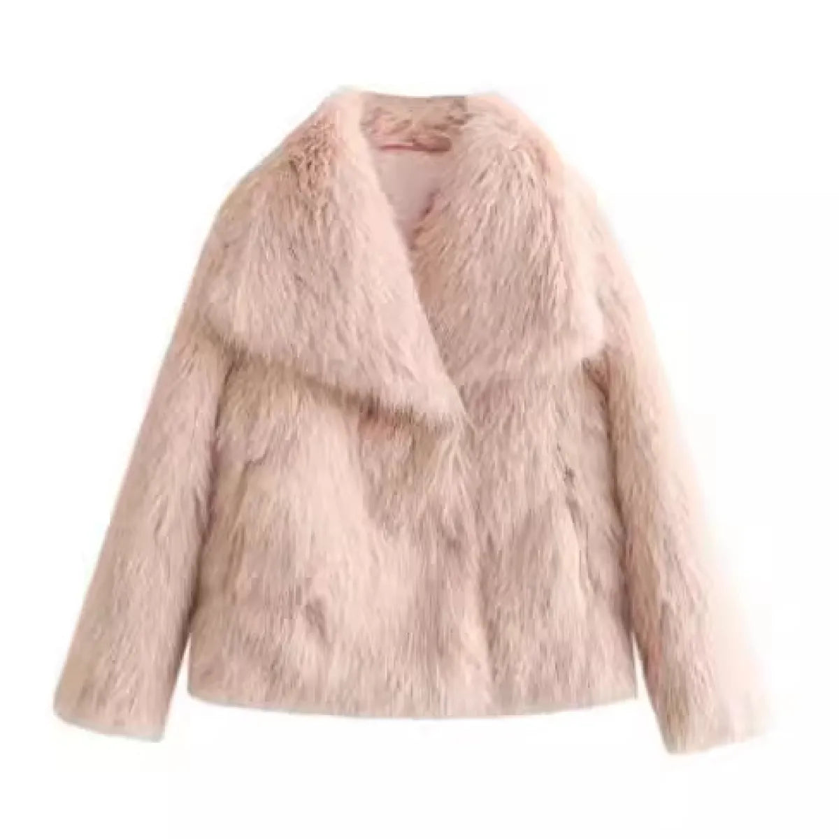 Manteau Peluche à Revers d'Hiver