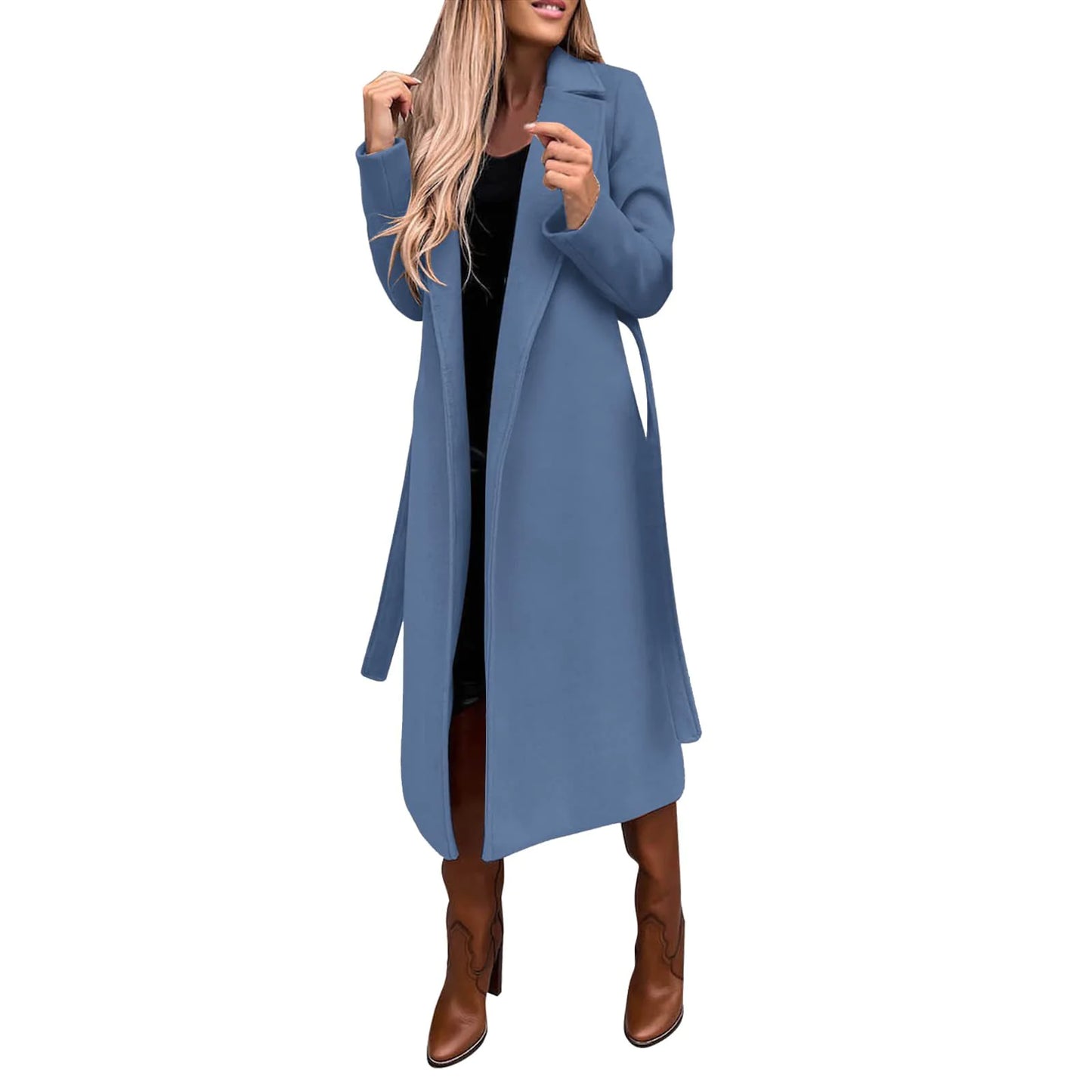 Manteau Long en Laine Élégant pour Femme