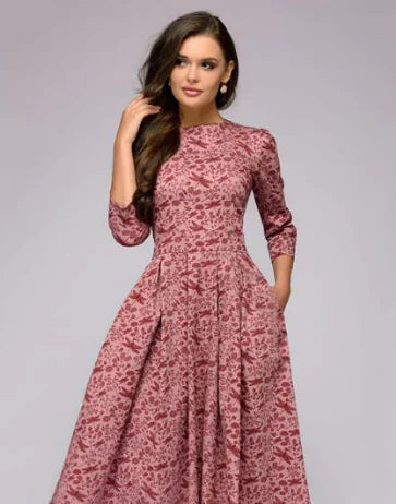 Classic Floral A-Line Dress