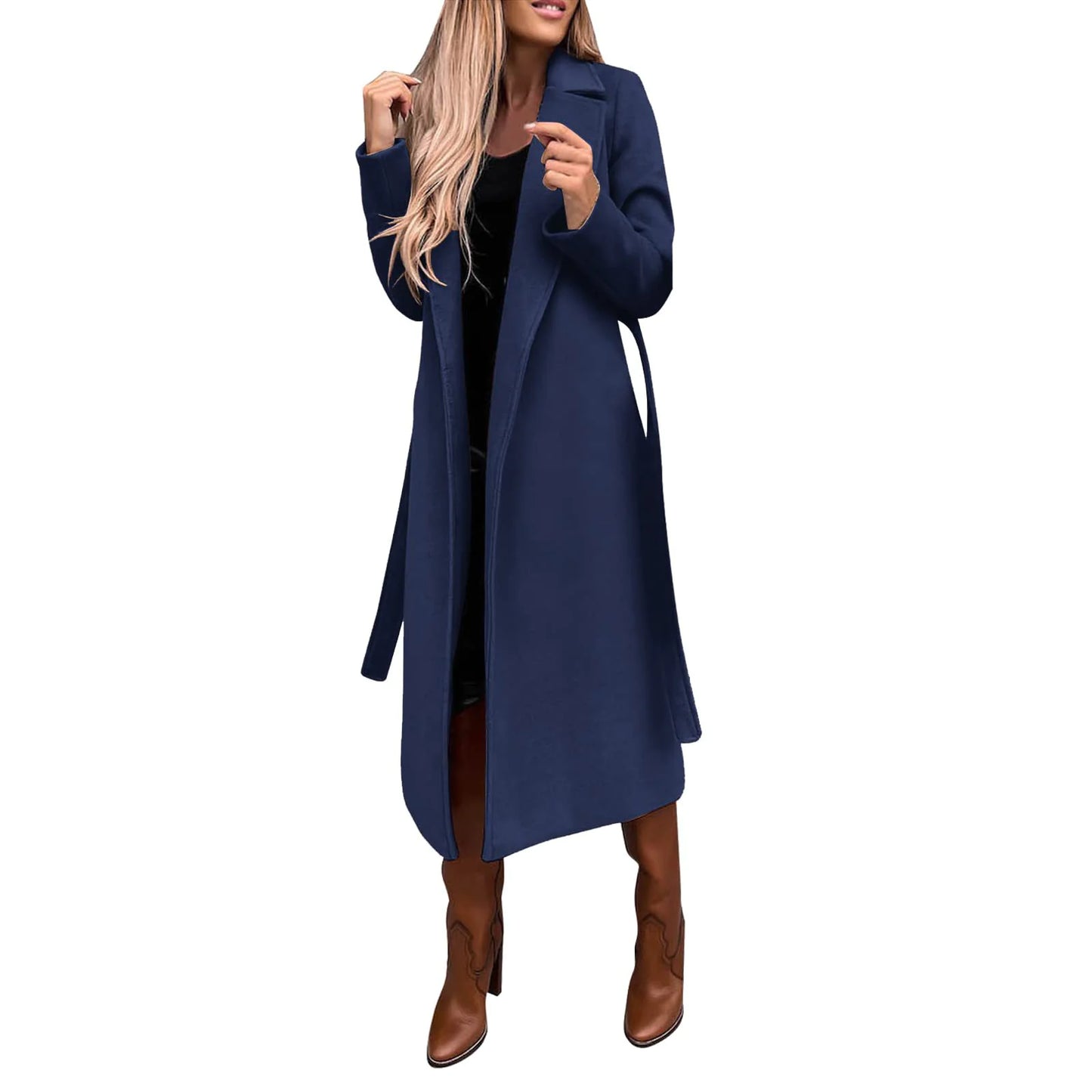 Manteau Long en Laine Élégant pour Femme