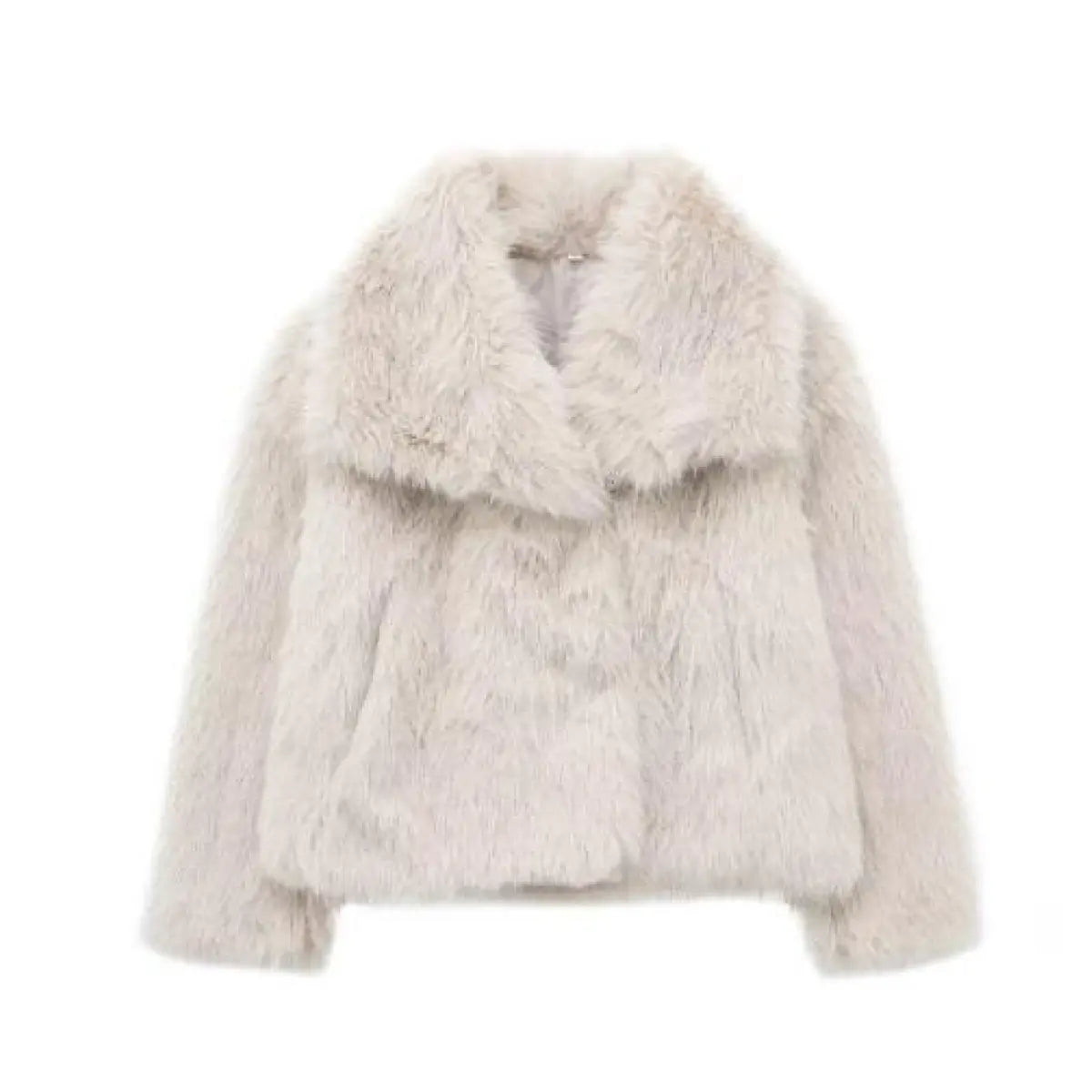 Manteau Peluche à Revers d'Hiver