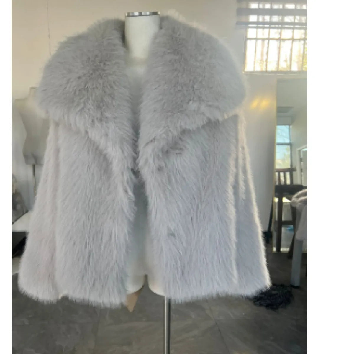 Manteau Peluche à Revers d'Hiver