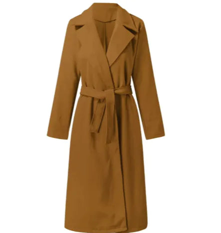 Stylish Women's V-Neck Woolen Coat