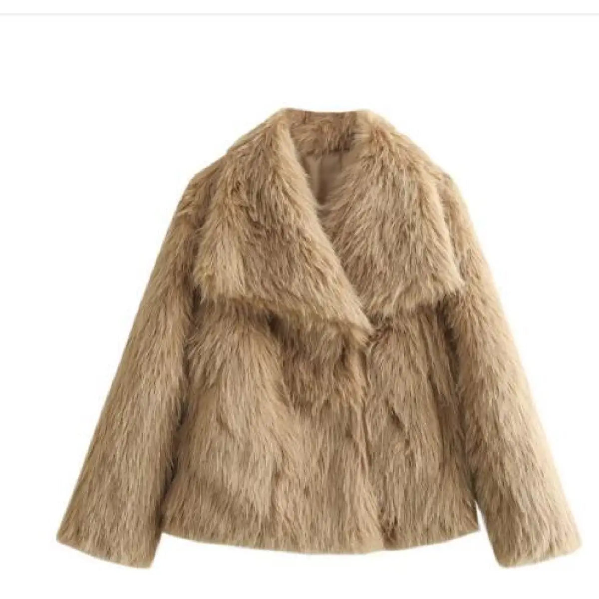 Manteau Peluche à Revers d'Hiver